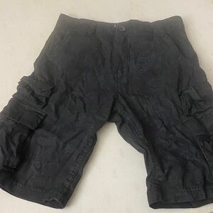 Kids Black Cargo Shorts